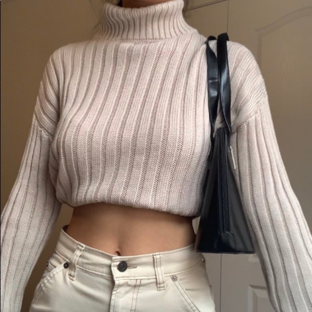 Just Roll With It Ribbed Knit Sweater